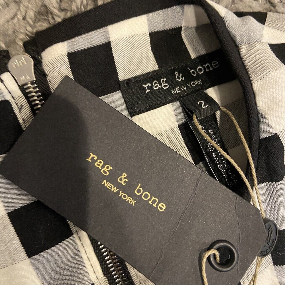 Rag & Bone NWT Tahoe Gingham Cut Out Dress Size 2 $550.00 - Picture 9 of 15